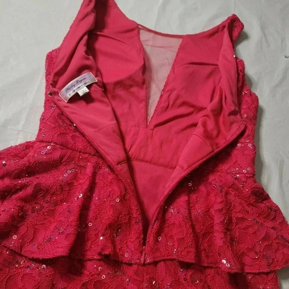 Hailey Logan by Adrianna Papell Women lace  sequins Pink Cocktail Dress 11 - Picture 12 of 12